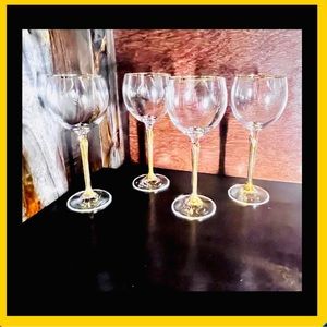Set of 4 White Wine Glasses by Colony